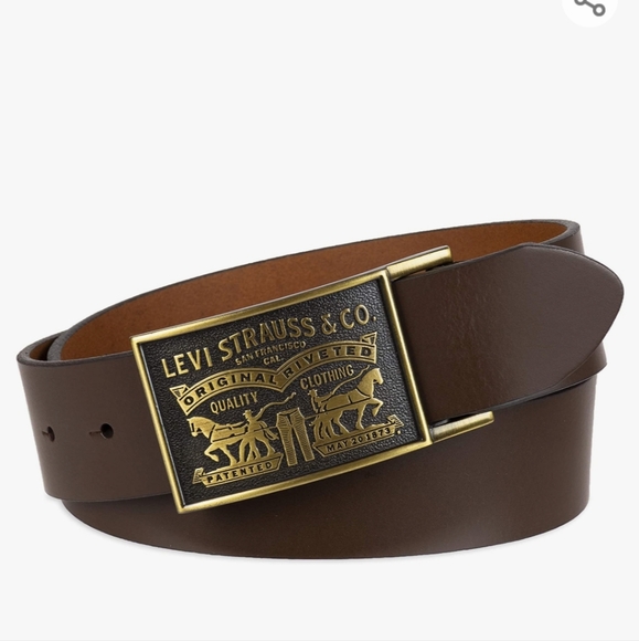New Levi's Straus leather belt and belt buckle - Picture 4 of 6